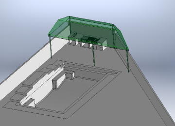 welded frame cover 14 ft wide BBQ4